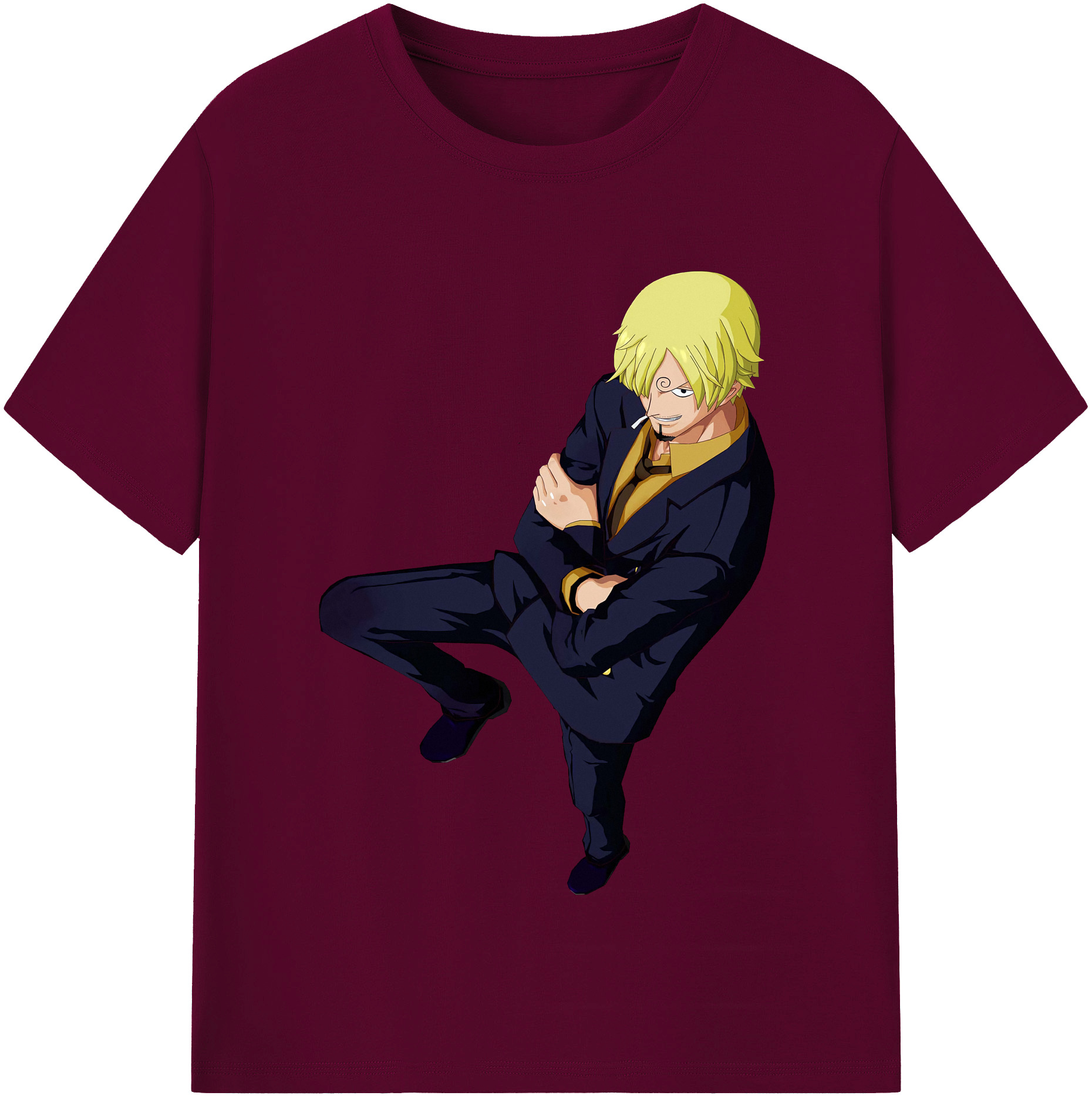 （画像用） ワンピース サンジ ONE PIECE Sanji レディースカジュアルプリントTシャツ（綿100％）
